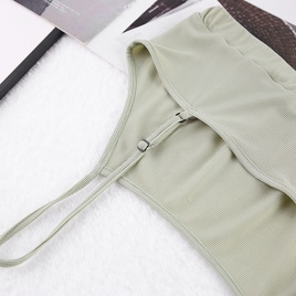 Fashion Solid Color Pajama Sets Polyester Pants Sets Lingerie  Pajamaspicture32