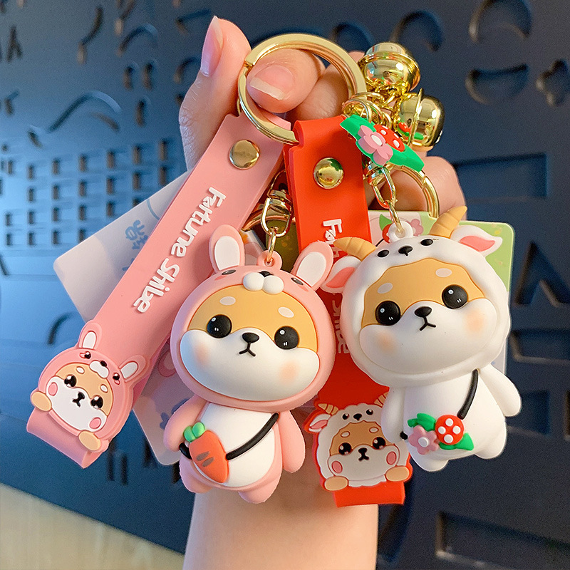 VivaLolaJewels Luxury Puppy Dog Handbag Purse Charm Keychain Women and Girls Cute and Classic Fashion Gift
