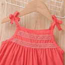 Little girl cute suspender skirt 2022 summer solid color bow dress wholesalepicture9