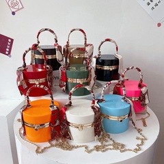 Personality creative cute box small bag new summer fashion acrylic chain bucket bag 12*12*10cm