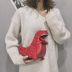 new fashion three-dimensional dinosaur doll shoulder bag chain animal shape messenger bag 27.5*16*11CM