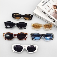 2022 European and American fashion cat eye polygonal frame sunglasses