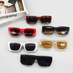 European and American new large frame square letter sunglasses