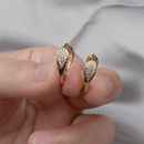 European and American copper diamond snake earrings female simple ear bucklepicture7