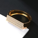 Europe and the United States new KC goldplated diamondstudded shiny open braceletpicture9