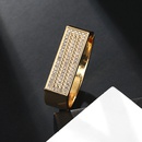 Europe and the United States new KC goldplated diamondstudded shiny open braceletpicture10
