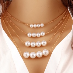 Einfache doppelseitige Perlenkette aus mehrschichtiger Metalllegierung im Großhandel