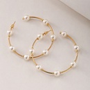 Fashion large circle creative retro simple inlaid pearl earrings jewelrypicture7