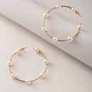 Fashion large circle creative retro simple inlaid pearl earrings jewelrypicture8