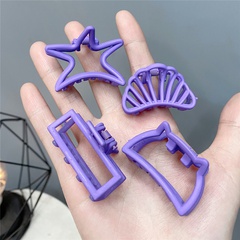 New hollow star-shaped bangs side fixed resin hair clip