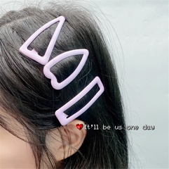 Heart shaped BB clips metal hair side clips solid color alloy hairpin