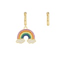creative rainbow asymmetrical rhinestonestudded cloud alloy earrings wholesalepicture10