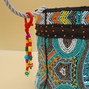 new niche design Bohemian rainbow glass beads smiley keychain bag small pendantpicture9