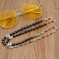 fashion acrylic letter mask chain accessories hand-woven oil drop eyeball sunglasses chain wholesale
