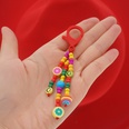 new niche design Bohemian rainbow glass beads smiley keychain bag small pendantpicture11