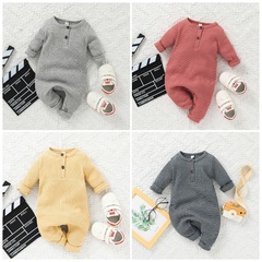 Autumn baby long-sleeved striped jumpsuit casual baby newborn long-legged romper