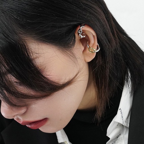 Simple ear clips painless metal ear bone clips NHGI629406's discount tags