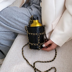 fashion trend kettle rhombus chain bucket bag one-shoulder messenger bag 9*12*9CM
