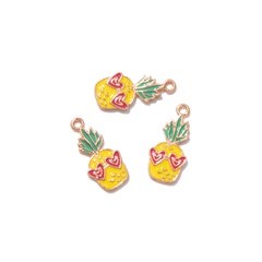 Pineapple fruit drip oil alloy jewelry accessories necklace bracelet pendant wholesale