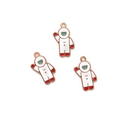 Space astronaut jewelry accessories alloy drip oil diy earrings bracelet pendant