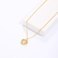 Valentine's Day Mother's Day new ins style letter diamond necklace gift 18K gold copper necklace jewelry