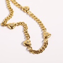 punk style exaggerated Cuban chain heart shape pendant stainless steel chain necklacepicture9