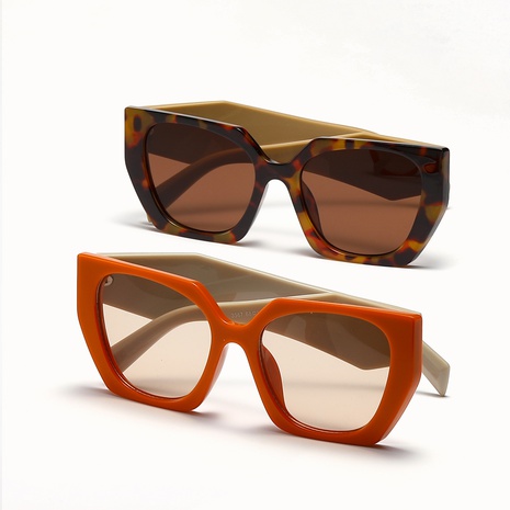 fashion square irregular color matching retro jelly-colored sunglasses's discount tags