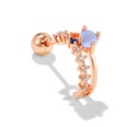 fashion light sapphire ear studs 18K gold copper earrings screw ball piercing earringspicture13