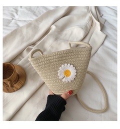summer new trendy fashion flower straw bags messenger bags fashion bucket bags 21*16*9CM