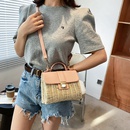Straw woven bag summer new portable small square bag woven shoulder messenger bag 23155105CMpicture9