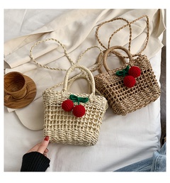 spring new hand-held shoulder bag pastoral style cute fruit woven messenger bag 18*14*7CM
