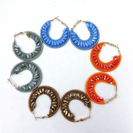 European and American circle fashion metal earrings NHDOU630166's discount tags