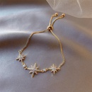 fashion zircon flower geometric bracelet Korean style simple tianium steel hand jewelrypicture10