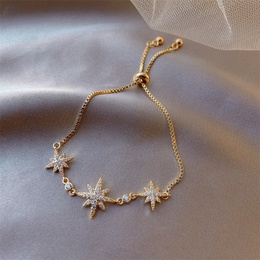 bracelet gomtrique de fleur de zircon de mode style coren simple bijoux de main en acier de tianiumpicture10