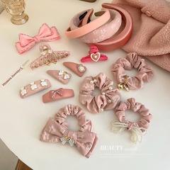 fashion pink fabric sponge headband design sense hair headband