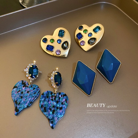 fashion inlaid rhinestone alloy earrings wholesale's discount tags