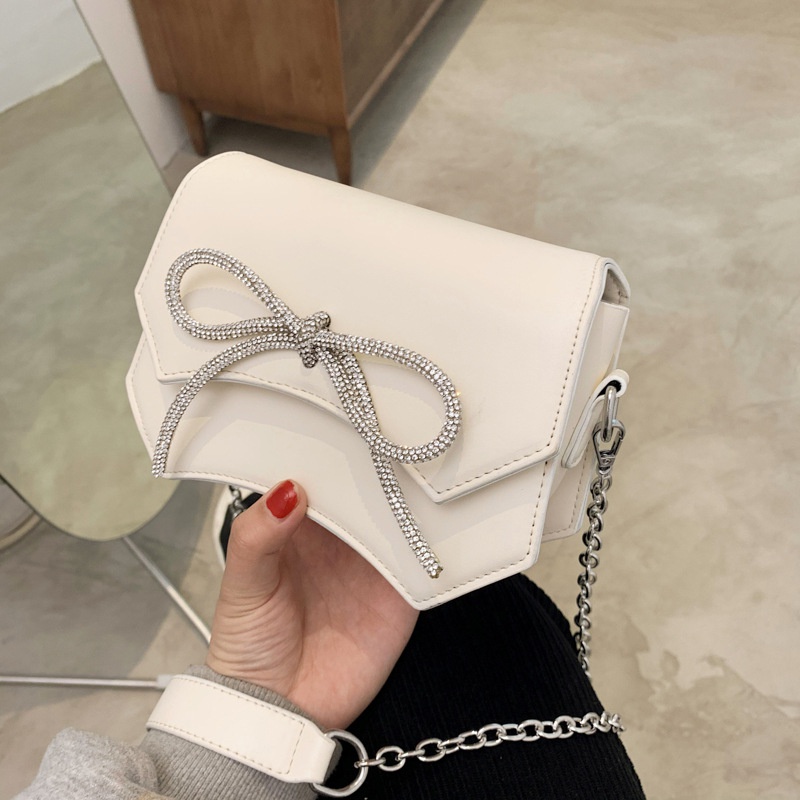 Bow women 2022 new spring and summer knot chain shoulder messenger bag 191475cm