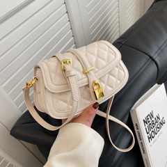 Lingge simple shoulder messenger bag 2022 spring and summer new fashion square bags21*13*8cm
