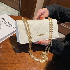women's 2022 new fashion small square bag Korean messenger bag Lingge chain bag 20*9*5cm