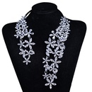 Europe and the United States collarbone chain ethnic style flower rhinestone alloy necklacepicture9