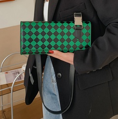 2022 new fashion plaid one-shoulder women's bag small square bag 26*12*5cm