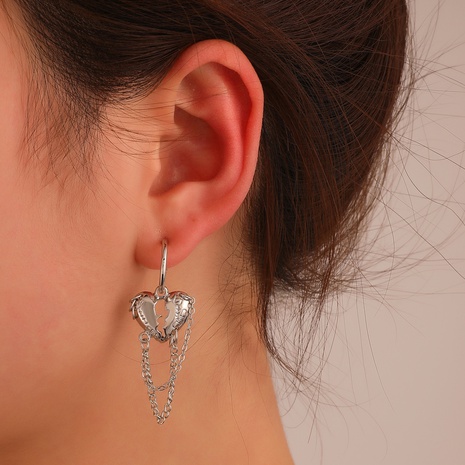 vintage tassel hollow heart chain crochet alloy earrings NHDP634374's discount tags