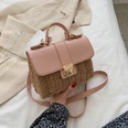 Straw woven bag summer new portable small square bag woven shoulder messenger bag 23155105CMpicture12