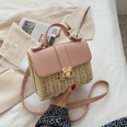 Straw woven bag summer new portable small square bag woven shoulder messenger bag 23155105CMpicture13