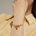 fashion zircon flower geometric bracelet Korean style simple tianium steel hand jewelrypicture13
