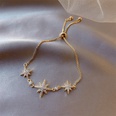 fashion zircon flower geometric bracelet Korean style simple tianium steel hand jewelrypicture18