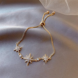 bracelet gomtrique de fleur de zircon de mode style coren simple bijoux de main en acier de tianiumpicture81