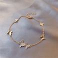 fashion zircon flower geometric bracelet Korean style simple tianium steel hand jewelrypicture44