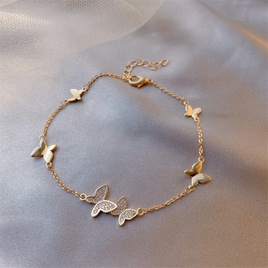 bracelet gomtrique de fleur de zircon de mode style coren simple bijoux de main en acier de tianiumpicture61
