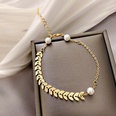 fashion zircon flower geometric bracelet Korean style simple tianium steel hand jewelrypicture45